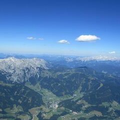 Flugwegposition um 13:43:09: Aufgenommen in der Nähe von Gemeinde Pfarrwerfen, Pfarrwerfen, Österreich in 2794 Meter